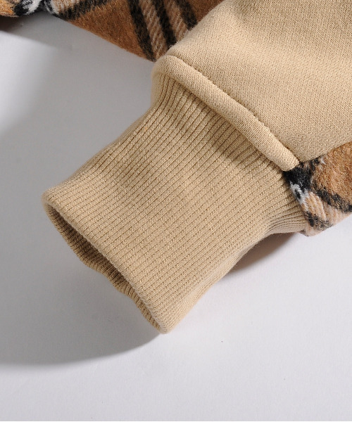 neos(ネオス)の「【neos -addictive design-】ルーズシルエット 裏起毛 チェック ドロップショルダー プルオーバー(パーカー・メンズ・ホワイト/ブラック/ベージュ・MEDIUM/LARGE)」の21枚目の写真