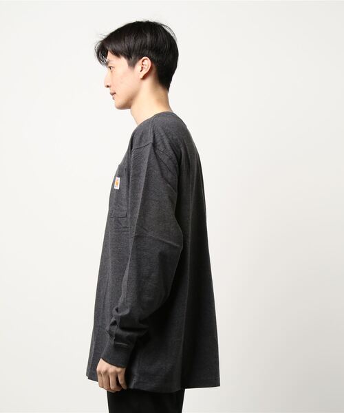 Carhartt(カーハート)の「Carhartt/カーハート LONG SLEEVE WORKWEAR POCKET T-SHIRT(Tシャツ/カットソー・メンズ・チャコールグレー/ネイビー/グレー/マルーン・MEDIUM/LARGE/SMALL)」の5枚目の写真