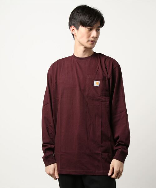 Carhartt(カーハート)の「Carhartt/カーハート LONG SLEEVE WORKWEAR POCKET T-SHIRT(Tシャツ/カットソー・メンズ・チャコールグレー/ネイビー/グレー/マルーン・MEDIUM/LARGE/SMALL)」の10枚目の写真