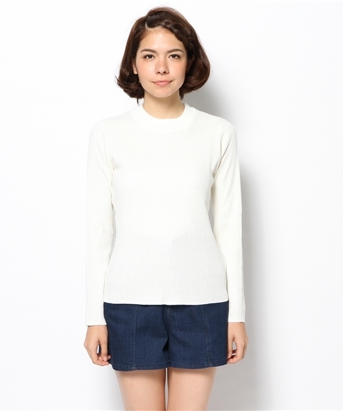 CIAOPANIC(チャオパニック)の「【Ciaopanic】リブハイネックプルオーバー(Tシャツ/カットソー・レディース・グレー/ブラック/レッド/オフホワイト・FREE)」の5枚目の写真