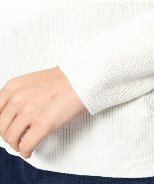 CIAOPANIC(チャオパニック)の「【Ciaopanic】リブハイネックプルオーバー(Tシャツ/カットソー・レディース・グレー/ブラック/レッド/オフホワイト・FREE)」の9枚目の写真