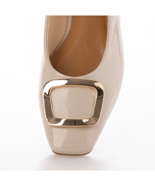 EVOL（イーボル）の「晴雨兼用【EVOL】スクエアモチーフパンプス IQ9452（レインシューズ・レディース・ブラック/ベージュ/アイボリー/ブラック×ブラック・22.5cm/23.5cm/24.5cm/23.0cm/24.0cm/25.0cm）」の16枚目の写真