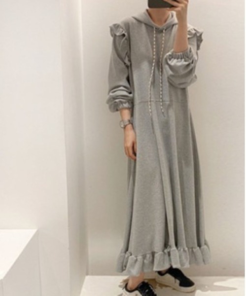 セール フリルがキュート フーディー スウェットワンピース ルームウェア パジャマ Dream In The Cradle ドリームインザクレイドル のファッション通販 Zozotown