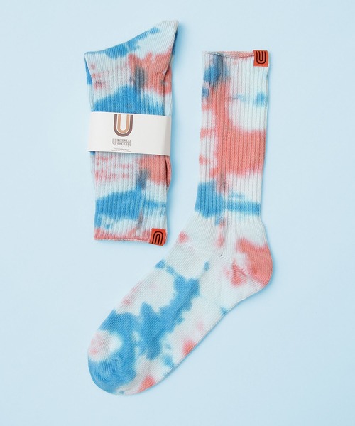 UNIVERSAL OVERALL（ユニバーサルオーバーオール）の「むら染め リブクルーソックス（ソックス/靴下・メンズ・ブラック/ネイビー/イエロー/オレンジ/パープル/グレー/カーキ/オレンジ系その他/ブルー/ミント・FREE）」の6枚目の写真