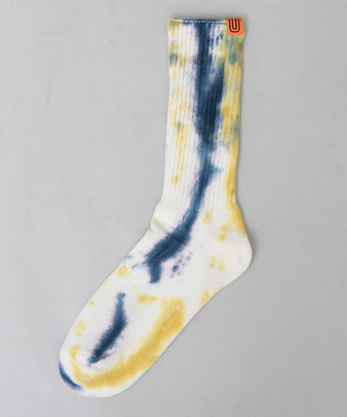 UNIVERSAL OVERALL（ユニバーサルオーバーオール）の「むら染め リブクルーソックス（ソックス/靴下・メンズ・ブラック/ネイビー/イエロー/オレンジ/パープル/グレー/カーキ/オレンジ系その他/ブルー/ミント・FREE）」の14枚目の写真
