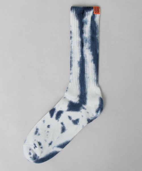 UNIVERSAL OVERALL（ユニバーサルオーバーオール）の「むら染め リブクルーソックス（ソックス/靴下・メンズ・ブラック/ネイビー/イエロー/オレンジ/パープル/グレー/カーキ/オレンジ系その他/ブルー/ミント・FREE）」の12枚目の写真