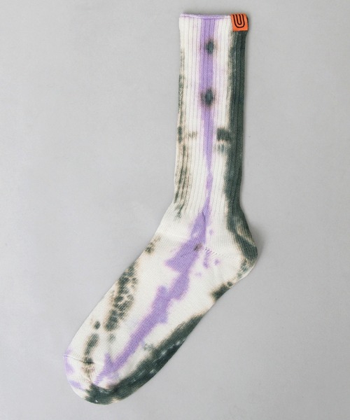 UNIVERSAL OVERALL（ユニバーサルオーバーオール）の「むら染め リブクルーソックス（ソックス/靴下・メンズ・ブラック/ネイビー/イエロー/オレンジ/パープル/グレー/カーキ/オレンジ系その他/ブルー/ミント・FREE）」の13枚目の写真