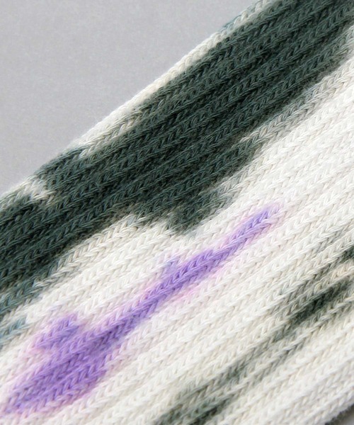 UNIVERSAL OVERALL（ユニバーサルオーバーオール）の「むら染め リブクルーソックス（ソックス/靴下・メンズ・ブラック/ネイビー/イエロー/オレンジ/パープル/グレー/カーキ/オレンジ系その他/ブルー/ミント・FREE）」の18枚目の写真