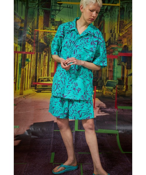 And A(アンドエー)の「AlexanderLeeChang アレキサンダーリーチャン / NYANCAMO SHORTS ニャンカモフライージーショーツ セットアップ / AC042101(その他パンツ・メンズ・ブラック/ミント/ブルー・1/2/3)」の3枚目の写真