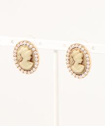 F&D : アンティークカメオデザインピアス