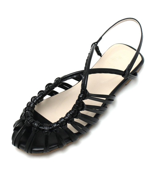 SOROTTO（ソロット）の「【親子お揃い】メニ―ストラップのノットデザインラウンドトゥサンダル（サンダル・レディース・ホワイト/ブラック/モカ・M/L/LL/S）」の10枚目の写真