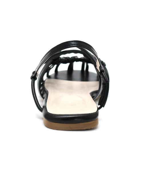 SOROTTO（ソロット）の「【親子お揃い】メニ―ストラップのノットデザインラウンドトゥサンダル（サンダル・レディース・ホワイト/ブラック/モカ・M/L/LL/S）」の13枚目の写真