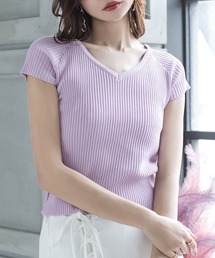 Julia Boutique | 2WAYネックリブニットトップス/21002(ニット/セーター)