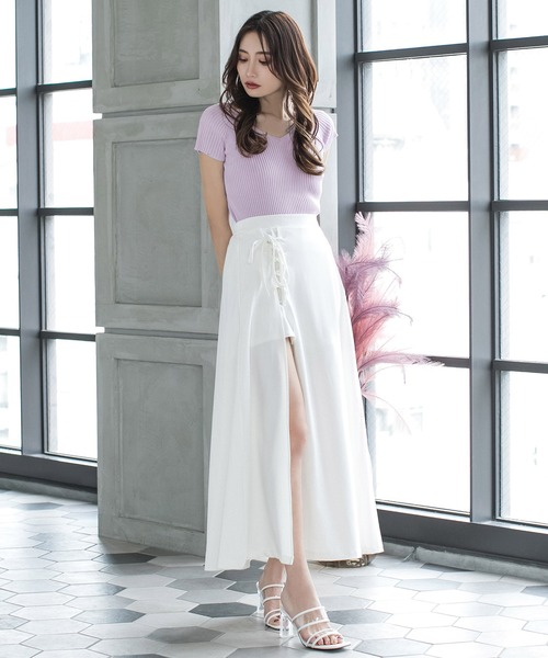Julia Boutique(ジュリアブティック)の「2WAYネックリブニットトップス/21002(ニット/セーター・レディース・ベージュ系その他/ピンクベージュ/ラベンダー/ブラック/ベージュ・ONE)」の13枚目の写真