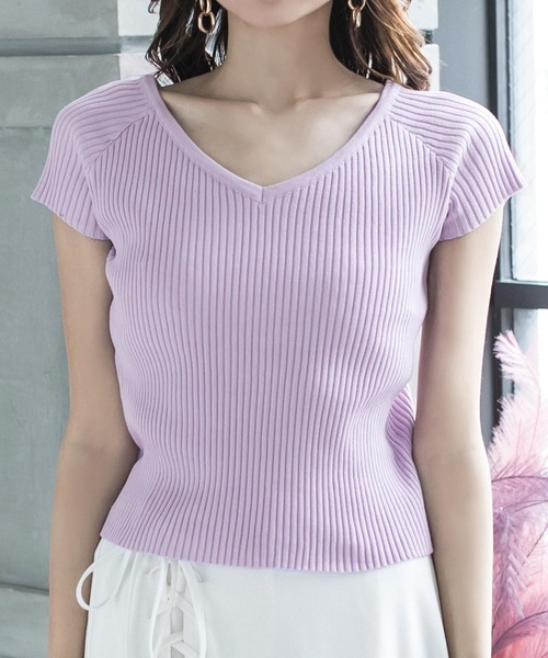Julia Boutique(ジュリアブティック)の「2WAYネックリブニットトップス/21002(ニット/セーター・レディース・ベージュ系その他/ピンクベージュ/ラベンダー/ブラック/ベージュ・ONE)」の22枚目の写真