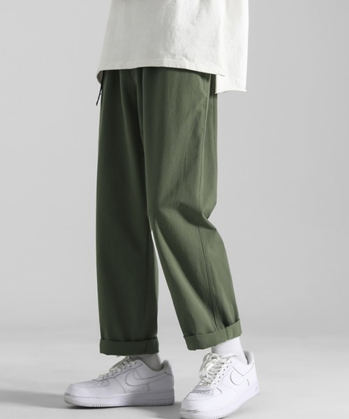 ACT(アクト)の「【ACT -fascination design-】ウエストゴム ワンポイントワイドチノパン(チノパンツ・メンズ・ホワイト/ブラック/ベージュ/カーキ・M/L/XL)」の10枚目の写真