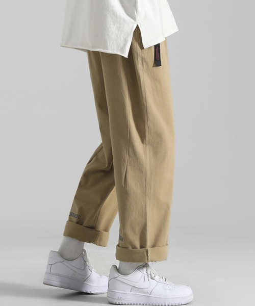 ACT(アクト)の「【ACT -fascination design-】ウエストゴム ワンポイントワイドチノパン(チノパンツ・メンズ・ホワイト/ブラック/ベージュ/カーキ・M/L/XL)」の5枚目の写真