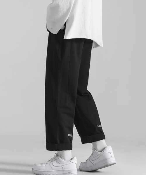 ACT(アクト)の「【ACT -fascination design-】ウエストゴム ワンポイントワイドチノパン(チノパンツ・メンズ・ホワイト/ブラック/ベージュ/カーキ・M/L/XL)」の6枚目の写真