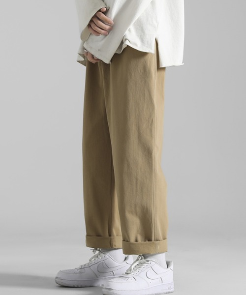 ACT(アクト)の「【ACT -fascination design-】ウエストゴム ワンポイントワイドチノパン(チノパンツ・メンズ・ホワイト/ブラック/ベージュ/カーキ・M/L/XL)」の15枚目の写真