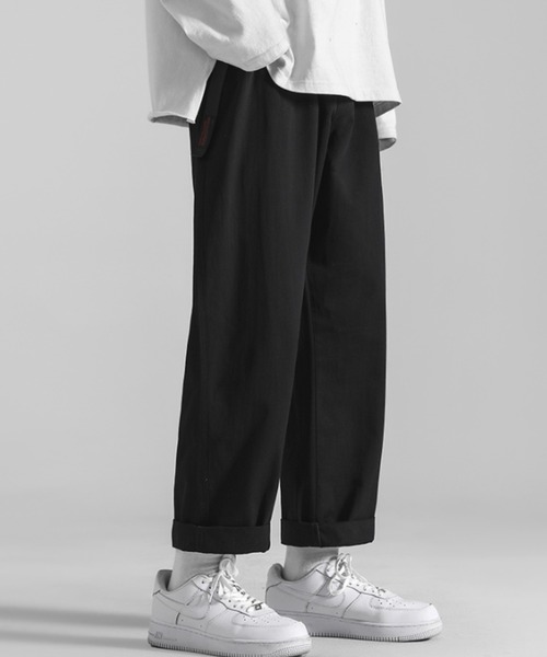 ACT(アクト)の「【ACT -fascination design-】ウエストゴム ワンポイントワイドチノパン(チノパンツ・メンズ・ホワイト/ブラック/ベージュ/カーキ・M/L/XL)」の11枚目の写真