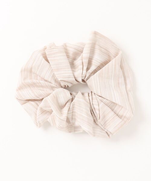 チチカカ（チチカカ）の「マルチストライプビッグシュシュ（シュシュ・レディース・アイボリー/ネイビー・FREE）」の4枚目の写真