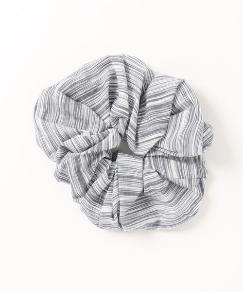 チチカカ（チチカカ）の「マルチストライプビッグシュシュ（シュシュ・レディース・アイボリー/ネイビー・FREE）」の3枚目の写真