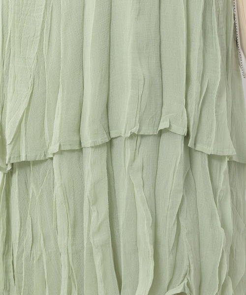 Heather（ヘザー）の「クリンクルティアードスカート　949143（スカート・レディース・グリーン/グレー/ブラック/グレー系その他・FREE）」の11枚目の写真