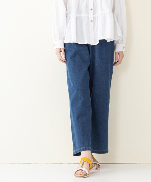 fort point(フォーポイント)の「【C-FORT POINT】ベルト付きタックストレートパンツ/ワイドパンツ(その他パンツ・レディース・ネイビー/ブルー/アイボリー・SMALL/MEDIUM/LARGE)」の17枚目の写真