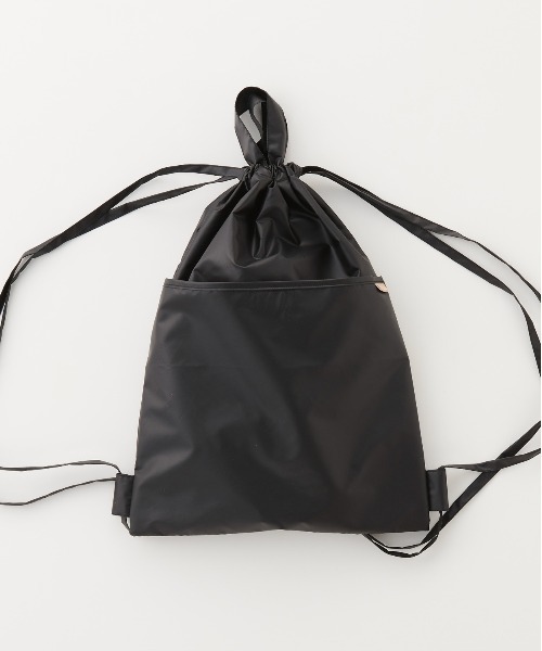 392 plusm（サンキューニプリュスエム）の「PU water repellent knapsack（エコバッグ/サブバッグ・レディース・ブラック/イエロー/ブルー/レッド・FREE）」の2枚目の写真