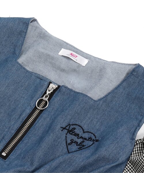 algy（アルジー）の「チュールドッキングワンピ（ワンピース・キッズ・インディゴブルー/ブラック・X-SMALL/XX-SMALL/SMALL/MEDIUM）」の7枚目の写真