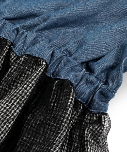 algy（アルジー）の「チュールドッキングワンピ（ワンピース・キッズ・インディゴブルー/ブラック・X-SMALL/XX-SMALL/SMALL/MEDIUM）」の13枚目の写真