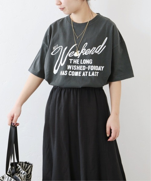 JOURNAL STANDARD（ジャーナルスタンダード）の「フロスト加工プリントTシャツ◆（Tシャツ/カットソー・レディース・ホワイト/ブラック/パープル/グレー・FREE）」の5枚目の写真