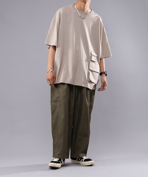 kutir(クティール)の「デザインダブルポケットTシャツ(Tシャツ/カットソー・メンズ・ベージュ/オレンジ・MEDIUM/LARGE)」の15枚目の写真