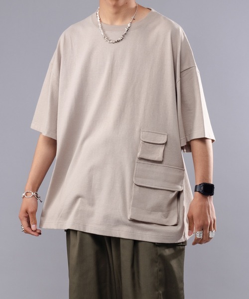 kutir(クティール)の「デザインダブルポケットTシャツ(Tシャツ/カットソー・メンズ・ベージュ/オレンジ・MEDIUM/LARGE)」の17枚目の写真