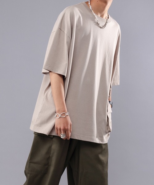 kutir(クティール)の「デザインダブルポケットTシャツ(Tシャツ/カットソー・メンズ・ベージュ/オレンジ・MEDIUM/LARGE)」の13枚目の写真