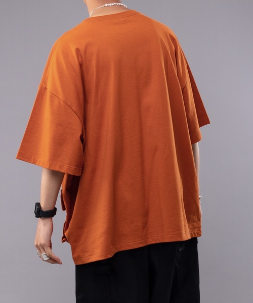 kutir(クティール)の「デザインダブルポケットTシャツ(Tシャツ/カットソー・メンズ・ベージュ/オレンジ・MEDIUM/LARGE)」の14枚目の写真