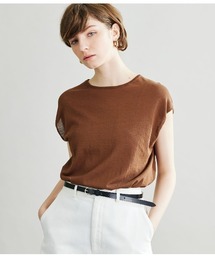 SIPULI | [ICE COTTON]HighTwist Swiss Cotton フレンチスリーブニット(ニット/セーター)