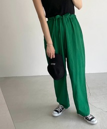 El mar | via j(ヴィアジェイ) ギャザー紐テーパードパンツ(その他パンツ)