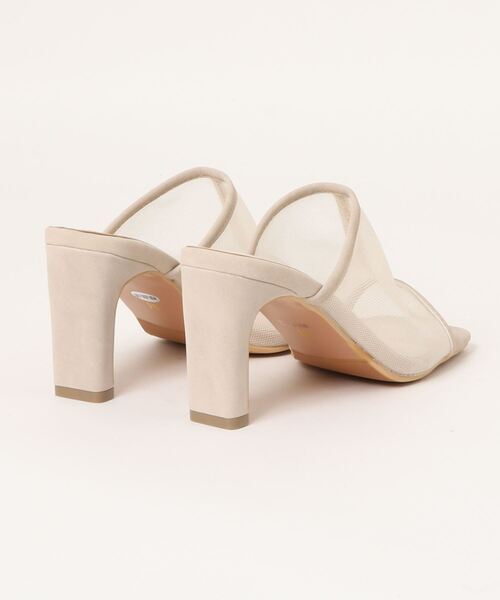 Miminy Piminy（ミミニー ピミニー）の「MiminyPiminy(ミミニーピミニー) プレートヒールチュールデザイン サンダル（サンダル・レディース・アイボリー/ブラック/ブラック系その他/ブラウン・M/LL/L/S）」の5枚目の写真