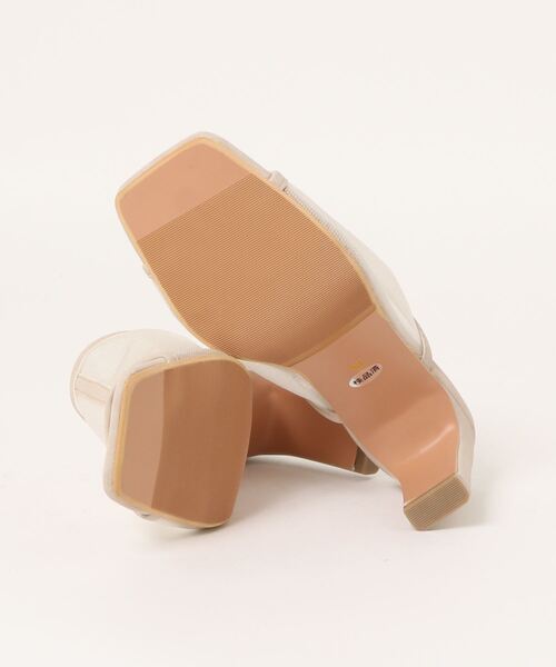 Miminy Piminy（ミミニー ピミニー）の「MiminyPiminy(ミミニーピミニー) プレートヒールチュールデザイン サンダル（サンダル・レディース・アイボリー/ブラック/ブラック系その他/ブラウン・M/LL/L/S）」の6枚目の写真