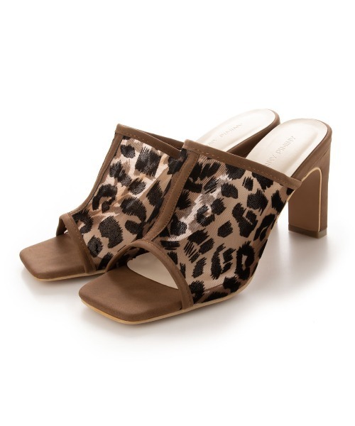 Miminy Piminy（ミミニー ピミニー）の「MiminyPiminy(ミミニーピミニー) プレートヒールチュールデザイン サンダル（サンダル・レディース・アイボリー/ブラック/ブラック系その他/ブラウン・M/LL/L/S）」の14枚目の写真