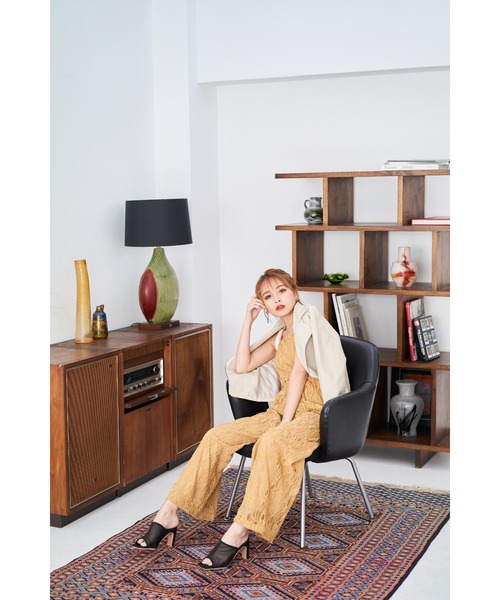 Miminy Piminy（ミミニー ピミニー）の「MiminyPiminy(ミミニーピミニー) プレートヒールチュールデザイン サンダル（サンダル・レディース・アイボリー/ブラック/ブラック系その他/ブラウン・M/LL/L/S）」の9枚目の写真