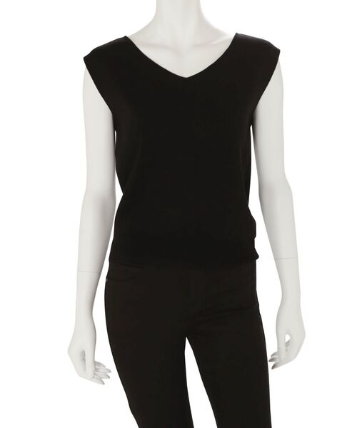 MERCURYDUO（マーキュリーデュオ）の「ウォッシャブル総針ノースリーブネックレス付ニット（ニット/セーター・レディース・ブラック/ブラウン/オフホワイト/ミント/ベビーピンク・FREE）」の20枚目の写真