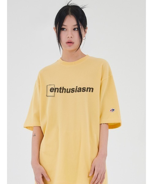 ACOVER(オコボ)の「『ACOVER/オコボ』SQUARE ENTHUSIASM T-SHIRTS/スクエアエンシュージアム 半袖Tシャツ(Tシャツ/カットソー・レディース・ホワイト/ライトグレー/ブラック/イエロー/オレンジ/インディゴブルー・M)」の6枚目の写真