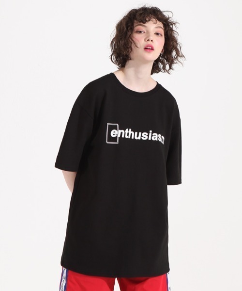 ACOVER(オコボ)の「『ACOVER/オコボ』SQUARE ENTHUSIASM T-SHIRTS/スクエアエンシュージアム 半袖Tシャツ(Tシャツ/カットソー・レディース・ホワイト/ライトグレー/ブラック/イエロー/オレンジ/インディゴブルー・M)」の3枚目の写真