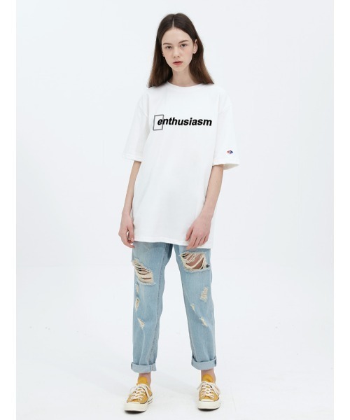 ACOVER(オコボ)の「『ACOVER/オコボ』SQUARE ENTHUSIASM T-SHIRTS/スクエアエンシュージアム 半袖Tシャツ(Tシャツ/カットソー・レディース・ホワイト/ライトグレー/ブラック/イエロー/オレンジ/インディゴブルー・M)」の10枚目の写真