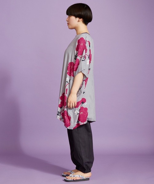 カヤ（カヤ）の「【カヤ】四季巡りもんぺ風パンツ（その他パンツ・レディース・ホワイト/グレー/ダークパープル/スミクロ・FREE）」の8枚目の写真