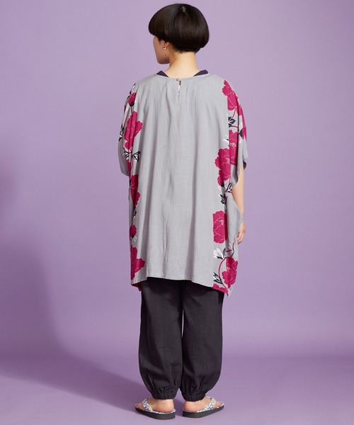 カヤ（カヤ）の「【カヤ】四季巡りもんぺ風パンツ（その他パンツ・レディース・ホワイト/グレー/ダークパープル/スミクロ・FREE）」の6枚目の写真