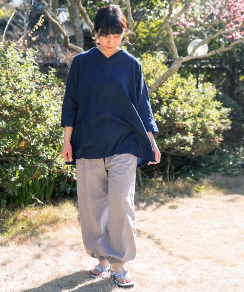 カヤ（カヤ）の「【カヤ】四季巡りもんぺ風パンツ（その他パンツ・レディース・ホワイト/グレー/ダークパープル/スミクロ・FREE）」の19枚目の写真