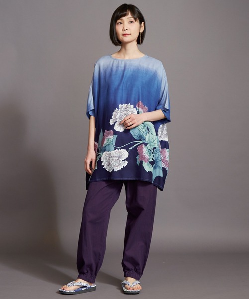 カヤ（カヤ）の「【カヤ】四季巡りもんぺ風パンツ（その他パンツ・レディース・ホワイト/グレー/ダークパープル/スミクロ・FREE）」の16枚目の写真